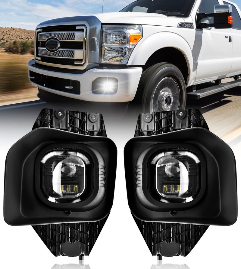 SINYATO INDUST LED Fog Lights for Ford 2011-2016 F250/F350/F450/F550 Super Duty, Bumper Driving LED Fog Lamp Assembly Replacement FogLight Kit, DOT Certifiedï¼ˆ1 Pairï¼‰ - Image 1