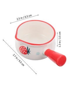 Y&D Milk Pot Saucepan Soup Pan Small Ceramic Enamelware Casserole Porridge Saucepans Multi- function Coffee Pots Cooking 2 Pack (Assorted Color)  - Image 5