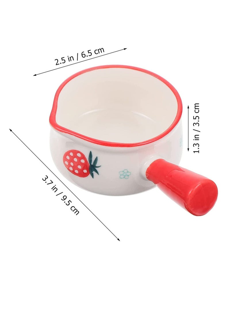Y&D Milk Pot Saucepan Soup Pan Small Ceramic Enamelware Casserole Porridge Saucepans Multi- function Coffee Pots Cooking 2 Pack (Assorted Color)  - Image 5