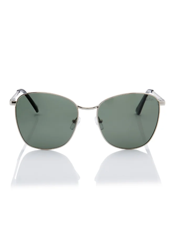 Lee Cooper Polarized Sunglasses Silver Frame G15 Mirror Lens 55mm  - LC1207C02