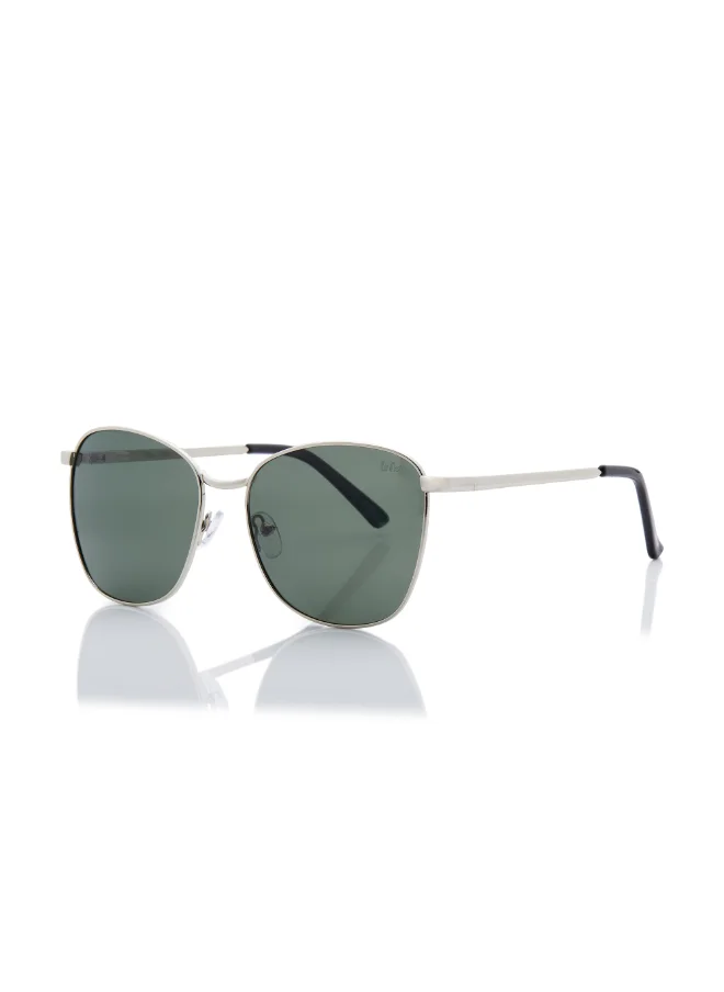 Lee Cooper Polarized Sunglasses Silver Frame G15 Mirror Lens 55mm  - LC1207C02