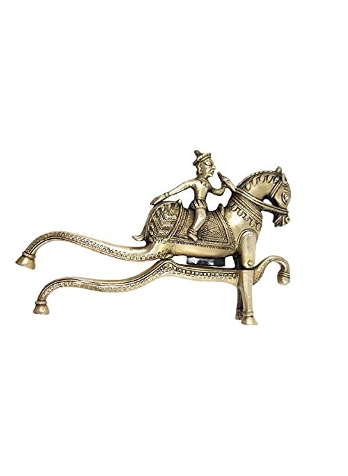 acraftsindia acraftsindia Horse Rider Betel Cutter supari Cutter Brass Golden Colours Ethnic Designs Horse Rider Design Good Grip Easy to Clean 