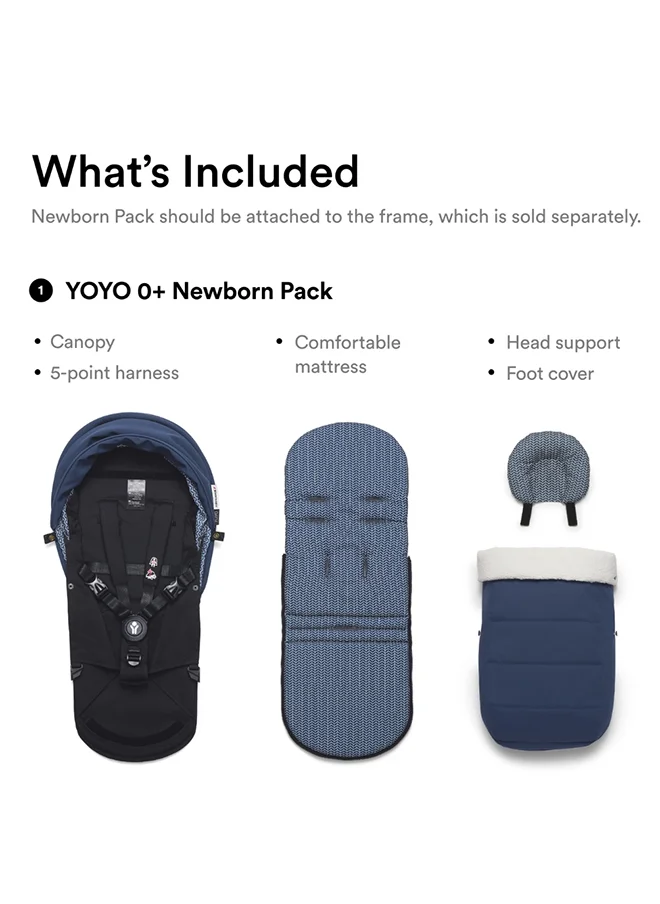 ستوك Yoyo 0+ Newborn Pack Air France Blue, Compact Baby Stroller For Newborns With Air France, Blue Colour