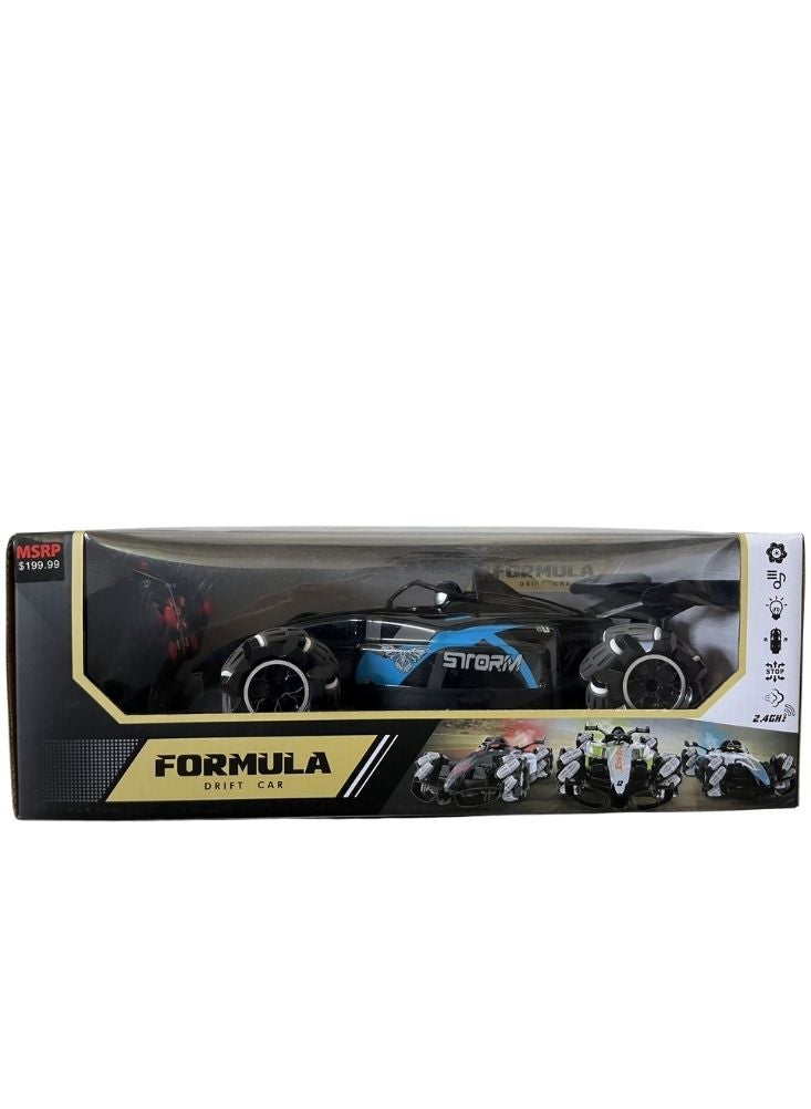 بريميم سيارة سباق فورمولا دريفت تعمل بالتحكم عن بعد بعجلات إل إي دي – لعبة سيارة رياضية عالية السرعة تعمل بالتحكم عن بعد مع بطارية قابلة للشحن - Image 2