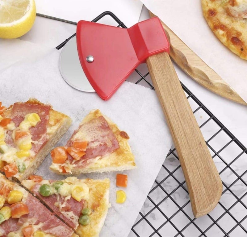 Sevia Premium Pizza Cutter Sandwich Paratha Chapati Roti Wheel Smooth Rotating Slicer Food Grade Stainless Steel with Non Slip Bamboo Handle for Kitchen - Image 3