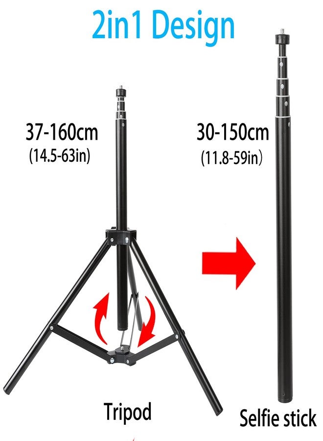 PellKing 2in1 Tripod Extension Rod 59in Adjustable Selfie Stick with Phone Clip for DJI OM4 SE 5/Osmo Mobile 6 3 2/Feiyu Zhiyun and More Hand Held Gimbal Stabilizer Accessories - Image 2