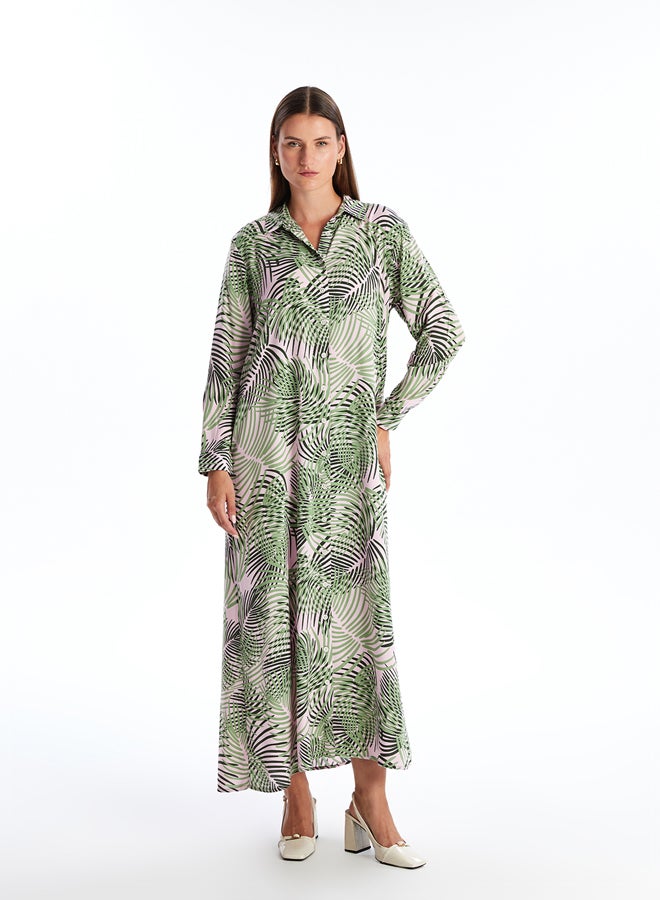 Patterned Women's Shirt Dress