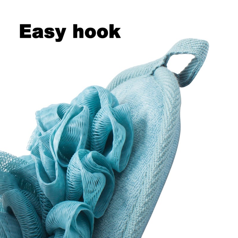 Amariver 3 Pack Body Sponge Brushes Pouf Mesh Brush Shower Glove with Flower Bath Ball - Image 5