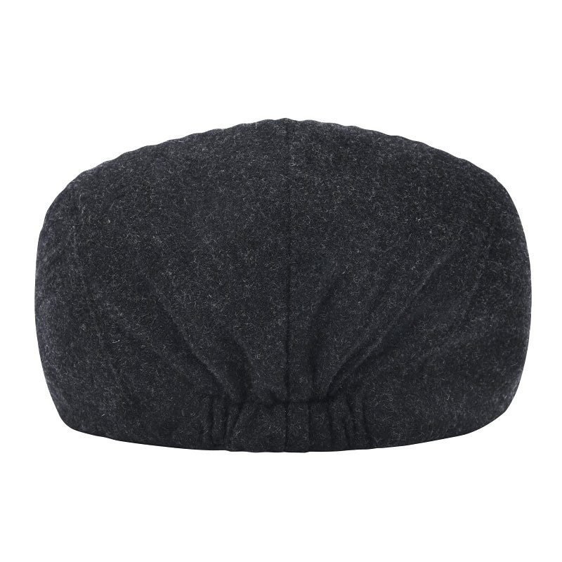 STARANCE Men's Flat Cap Wool Tweed Driving Irish Newsboy Hat (Dark Gray) - Image 5