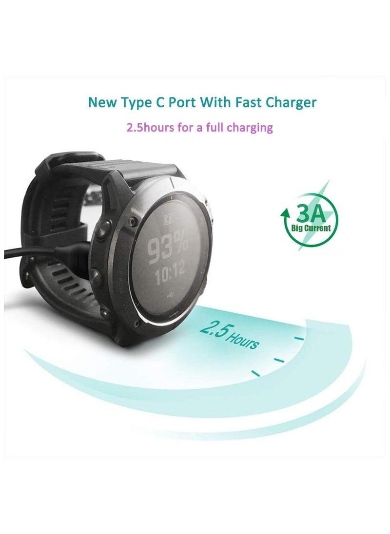 FIRST PRO Type C to Garmin Watch Charger Cable, Compatible with Garmin Fenix 6 6S 6X Pro,Fenix 5 5S 5X Plus, USB C Data Sync Charging Cable for Forerunner 745 935 945 45 45S and More  - Image 2