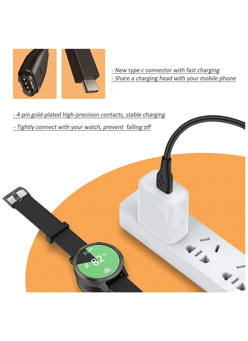FIRST PRO Type C to Garmin Watch Charger Cable, Compatible with Garmin Fenix 6 6S 6X Pro,Fenix 5 5S 5X Plus, USB C Data Sync Charging Cable for Forerunner 745 935 945 45 45S and More  - Image 3