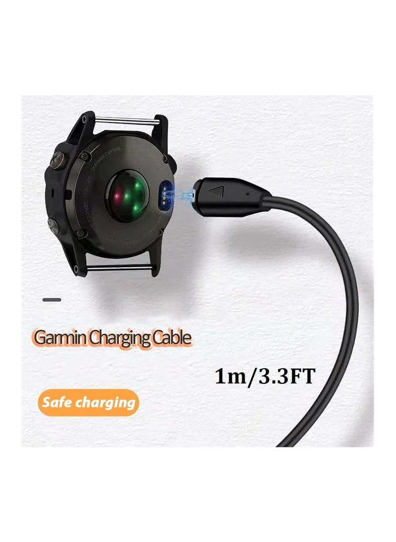 Type C to Garmin Watch Charger Cable, Compatible with Garmin Fenix 6 6S 6X Pro,Fenix 5 5S 5X Plus, USB C Data Sync Charging Cable for Forerunner 745 935 945 45 45S and More