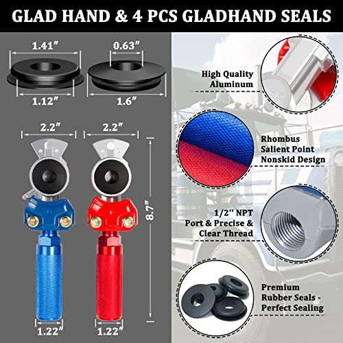 YiaChuii 12 FT Air Lines for Tractor Trailer (12FT Air Lines & Glad Hands & Handles) - Image 2