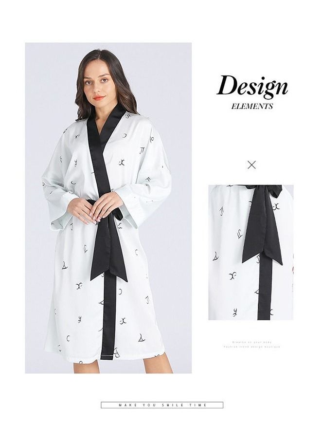 Arabest - Women's Bathrobes Spring and Summer Ice Silk Nightdress Simple Homewear  Satin Silk Imitation Bathrobes - Image 1
