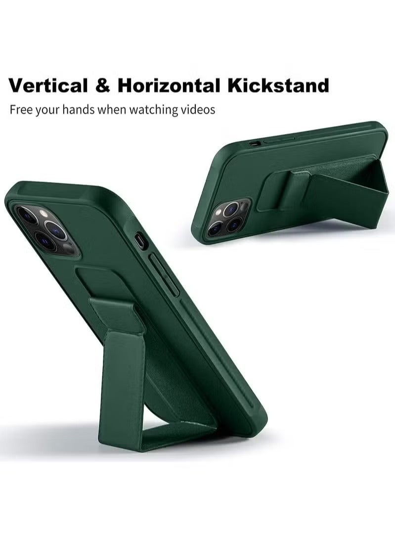 IAF IPhone 15 Pro Max TPU Rubber Silicone Hand Grip Protective Phone Case Cover For Apple iPhone 15 Pro Max Dark Green - Image 2