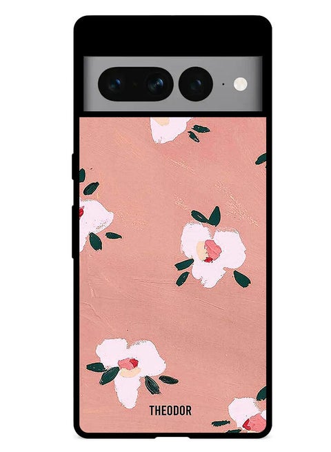 Protective Case Anti Scratch Shock Proof Bumper Cover For Google Pixel 7 Pro Peach Flowers