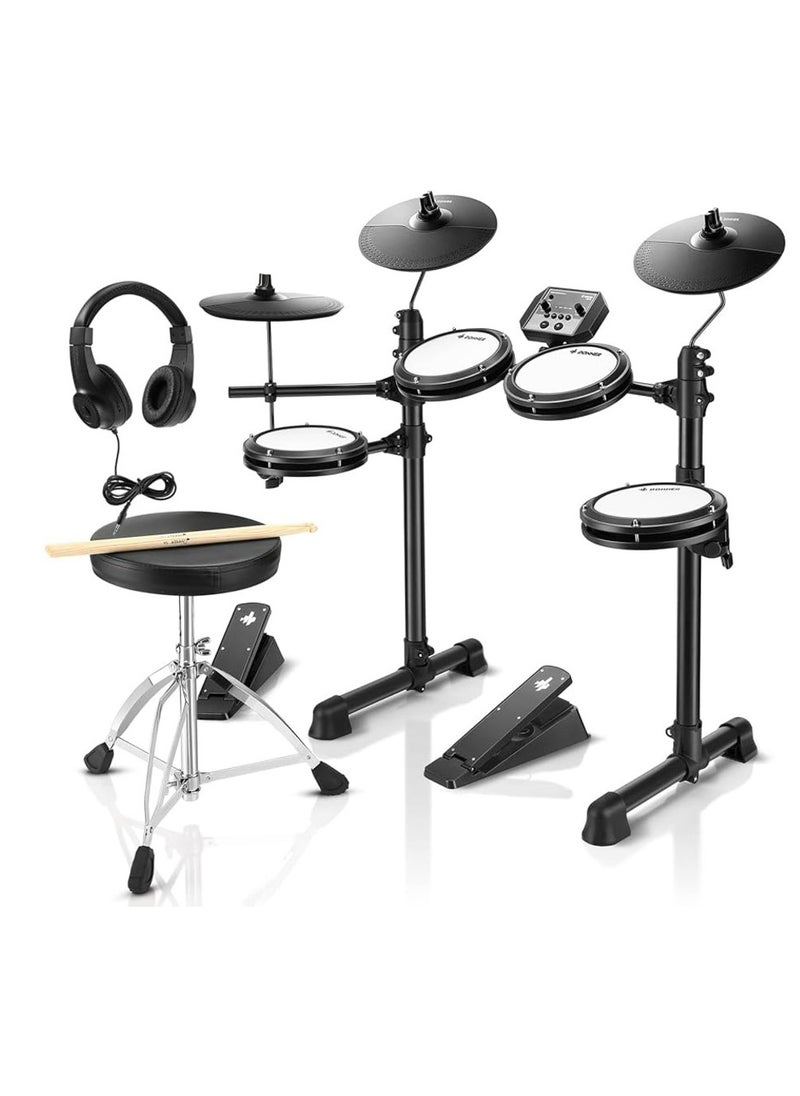 Donner Donner DED-80 Electric Drum Set with Adjustable Drum Throne  - Image 3