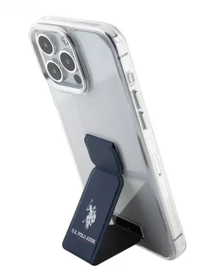 يو اس بولو حافظة شفافة لهاتف ايفون 15 برو ماكس مع حامل جلدي - شفاف - Image 4