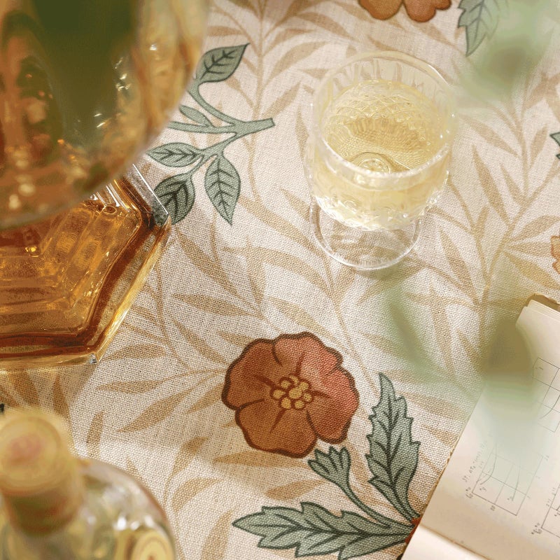 patdrea Designer French Vintage Rectangular Tablecloth,Yellow Floral Pattern Anti-Wrinkle Table Cloth,Dacorative Cover for Kitchen Dining Parties,Christmas,Thanksgiving,55"x79"-Cornflowers - Image 3
