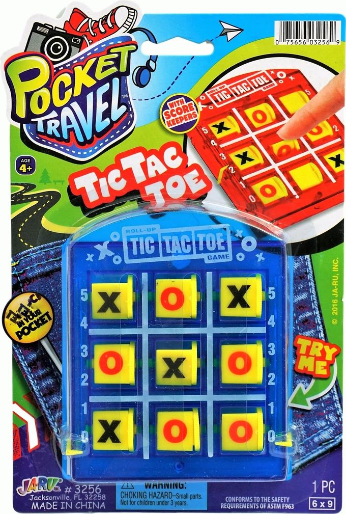 Ja-Ru Portable Tic Tac Toe (1 Pack) Classic Mini Board Games for Kids. Small Size Travel Games.Bulk Birthday Party Favor Stocking Stuffer. 3256-1A - Image 4