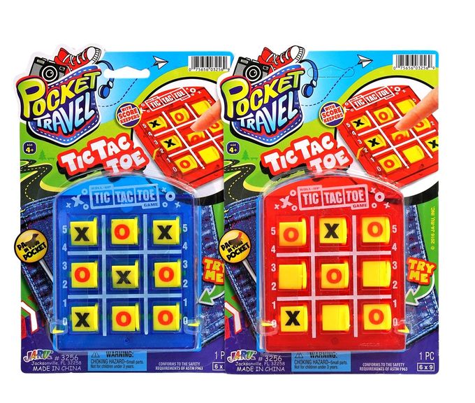 Ja-Ru Portable Tic Tac Toe (1 Pack) Classic Mini Board Games for Kids. Small Size Travel Games.Bulk Birthday Party Favor Stocking Stuffer. 3256-1A - Image 3