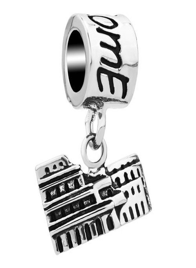 MiiFort Colosseum Rome Italy Charm fits Pandora Moments Bracelets Women Travel Europe Landmark - Image 1