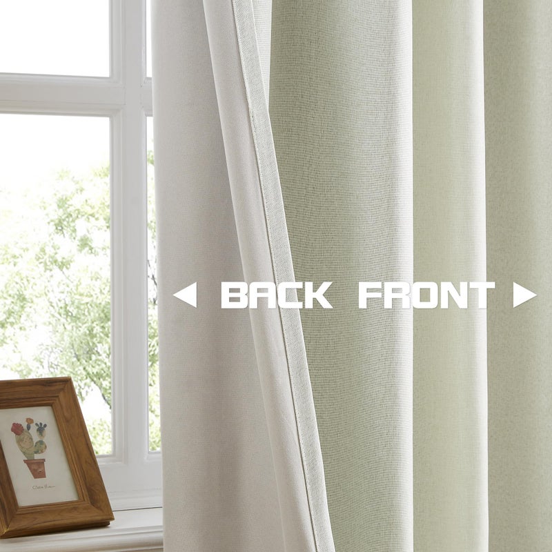 MAIHER Natural Linen 100% Blackout Pinch Pleated Curtains 84 Inches Long, Thermal Insulated Pinch Pleat Back Tab Traverse Curtains with Hooks for Bedroom, W40 x L84, 2 Panels - Image 5