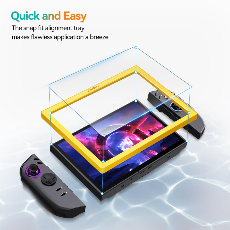 ivoler 2 Pack Screen Protector for Lenovo Legion Go Gen 2 8.8'' Handheld 2025 with Alignment Frame, Tempered Glass, 8.8 inch Full Coverage, Transparent Ultra HD, Anti-Scratch, Anti-Fingerprint - Image 4