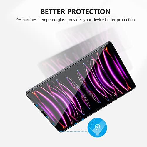 SPARIN 2 Pack Screen Protector Compatible with iPad Pro 12.9 inch 2022/2021/2020/2018 Released (6th/5th/4th/3rd) without Home Button, Tempered Glass Screen Protector Work with Face ID - Image 5