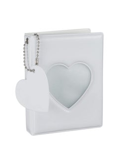 3 Inch Kpop Photocard Holder Book,Mini Photo Album Mirror-Like Photocard Binder,Small Photo Card Book Love Heart Hollow Photocard Id Holder With Love Heart Pendant 32 Pockets (White) - pzsku/Z98059A22F0C2B9020095Z/45/_/1735214508/9ff0cb0a-071f-4ad9-81e3-2955c6d99cad