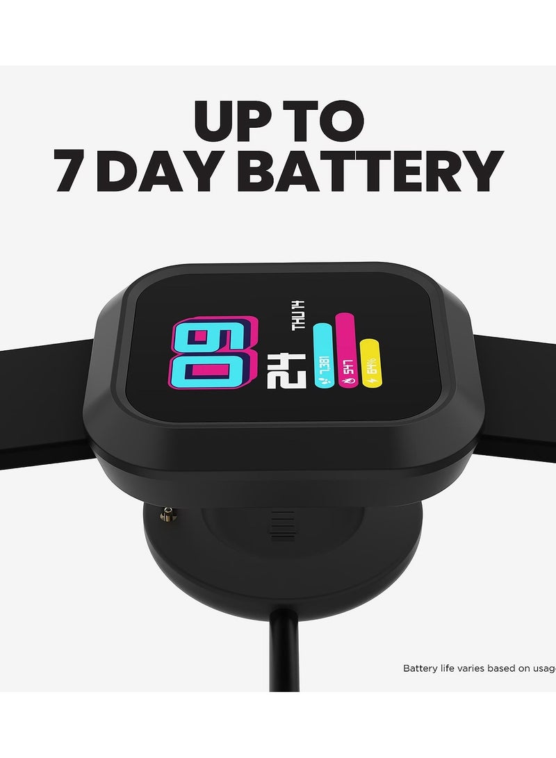 iTouch Unisex Interactive Flex Watch Silver/Black with Interchangeable Silicone Strap, TF413A-B02 - Image 3