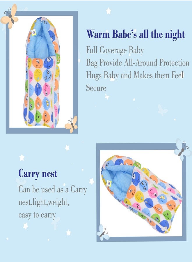 Toddylon حقائب توديلون للأطفال 3 في 1 للسرير | غطاء | للأولاد والبنات حديثي الولادة | بطانيات قابلة للارتداء | قطن (0-6 أشهر) أزرق - Image 4