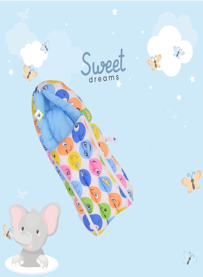 Toddylon حقائب توديلون للأطفال 3 في 1 للسرير | غطاء | للأولاد والبنات حديثي الولادة | بطانيات قابلة للارتداء | قطن (0-6 أشهر) أزرق - Image 3