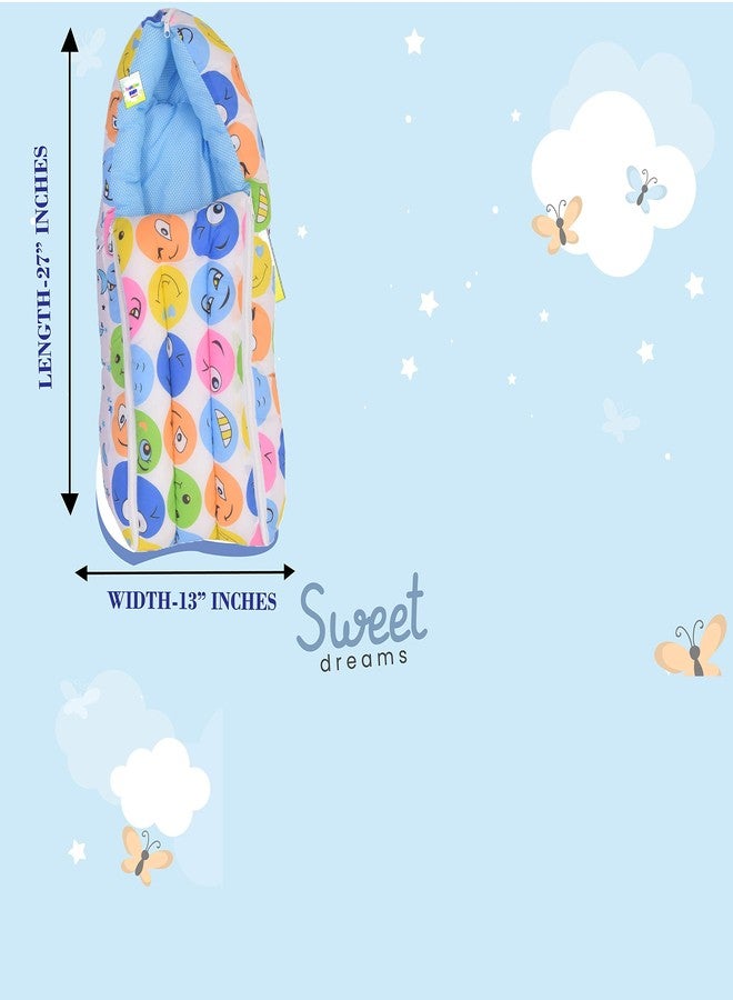 Toddylon حقائب توديلون للأطفال 3 في 1 للسرير | غطاء | للأولاد والبنات حديثي الولادة | بطانيات قابلة للارتداء | قطن (0-6 أشهر) أزرق - Image 2