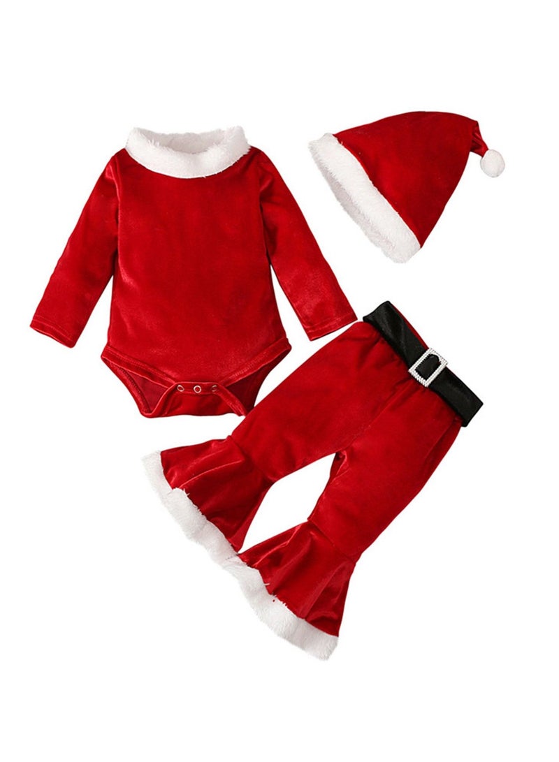 FIESTA Santa Claus Christmas Costume for Toddler Girls Small - Image 1