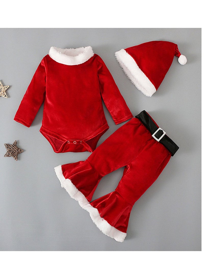 FIESTA Santa Claus Christmas Costume for Toddler Girls Small - Image 2
