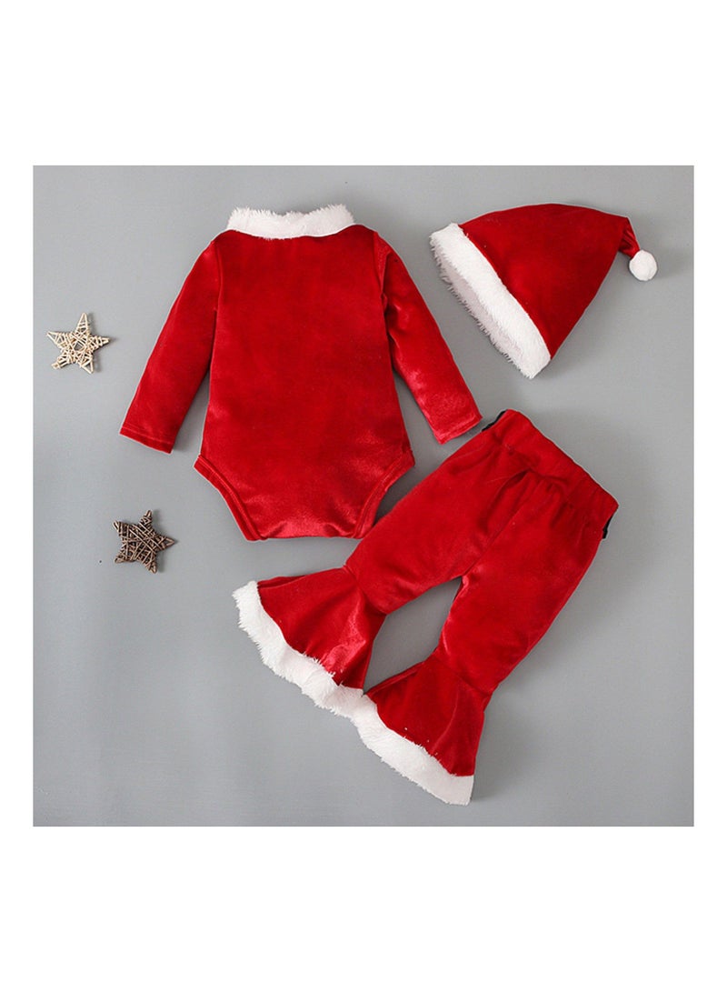 FIESTA Santa Claus Christmas Costume for Toddler Girls Small - Image 3