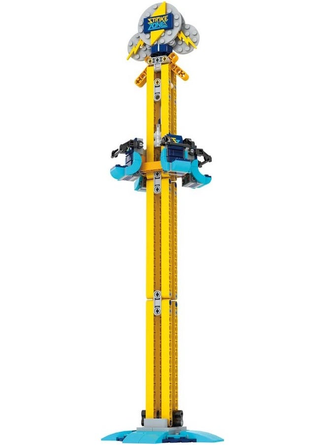 Brick Loot Brick Loot Strike Zone Drop Tower Building Blocks Set - 198 Pieces, Amusement Park Ride Model, Compatible with Lego & Major Brands, Creative STEM Toy for Kids & Adults, Ages 6+, Custom-Designed Bricks  - Image 5