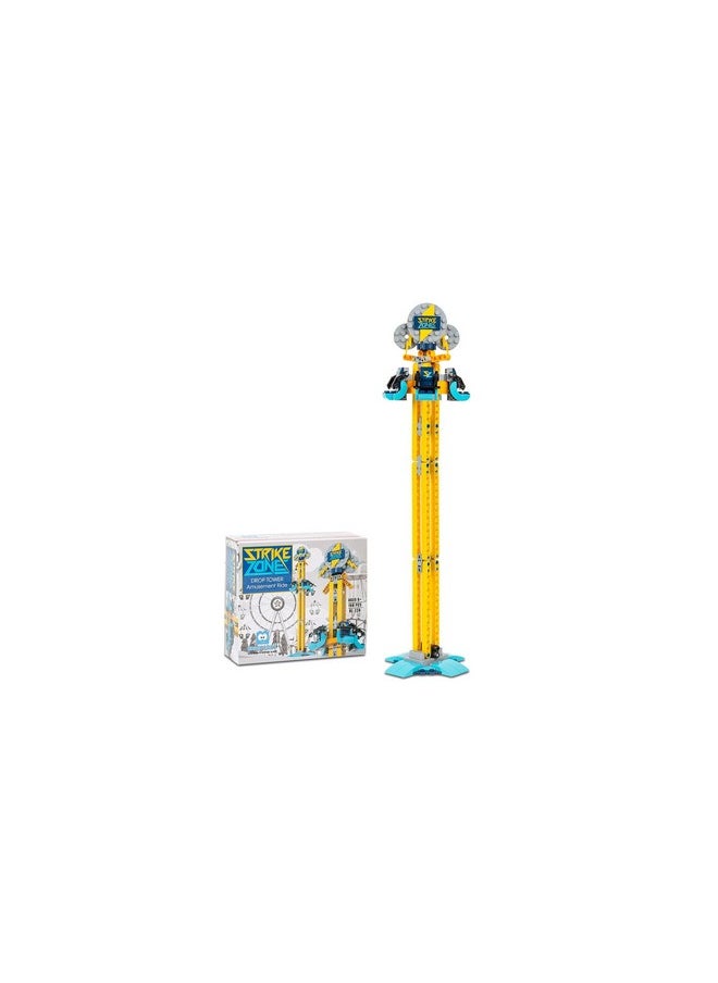 Brick Loot Brick Loot Strike Zone Drop Tower Building Blocks Set - 198 Pieces, Amusement Park Ride Model, Compatible with Lego & Major Brands, Creative STEM Toy for Kids & Adults, Ages 6+, Custom-Designed Bricks  - Image 1