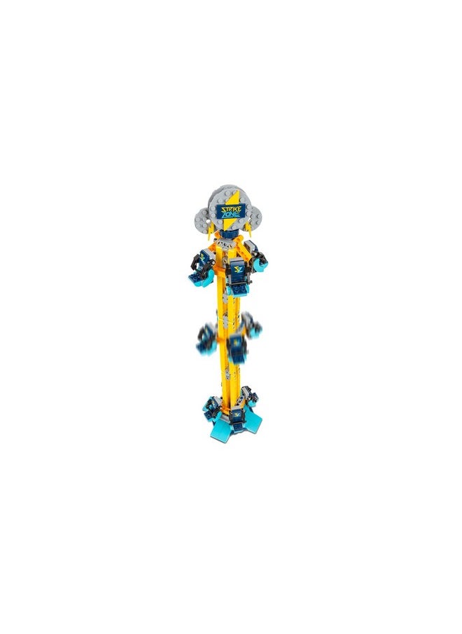 Brick Loot Brick Loot Strike Zone Drop Tower Building Blocks Set - 198 Pieces, Amusement Park Ride Model, Compatible with Lego & Major Brands, Creative STEM Toy for Kids & Adults, Ages 6+, Custom-Designed Bricks  - Image 4