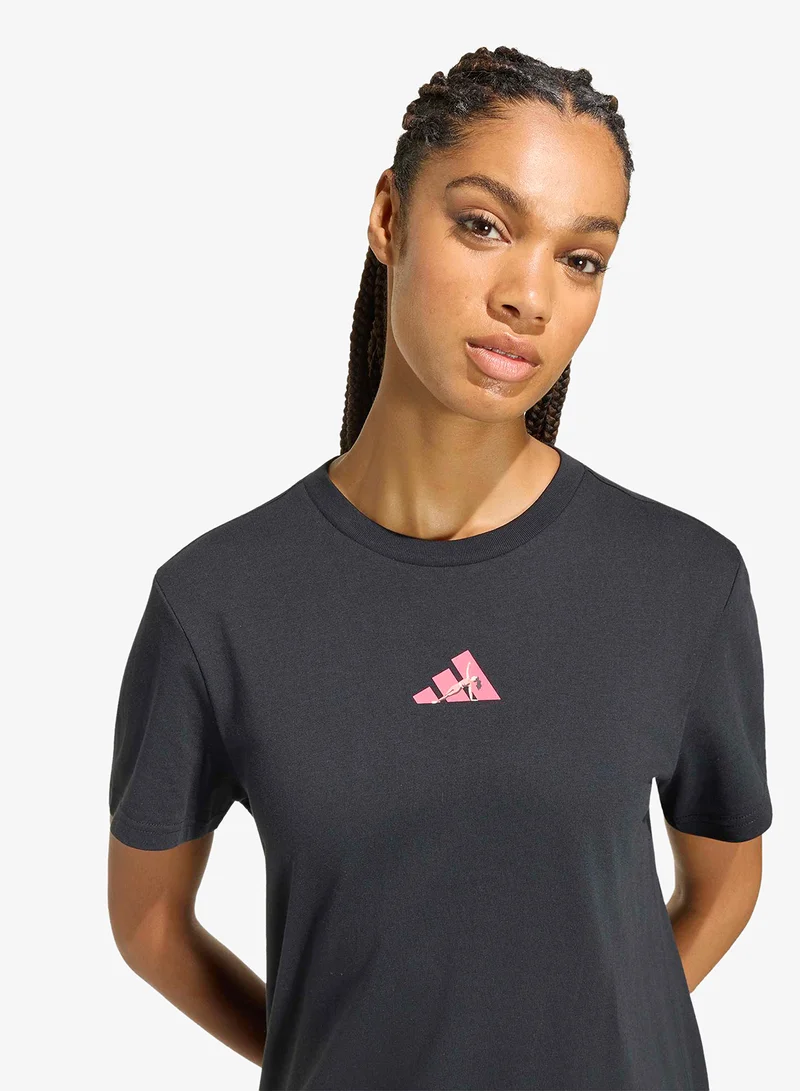 Adidas BLACK Graphic T-Shirt for Women | Best Price UAE