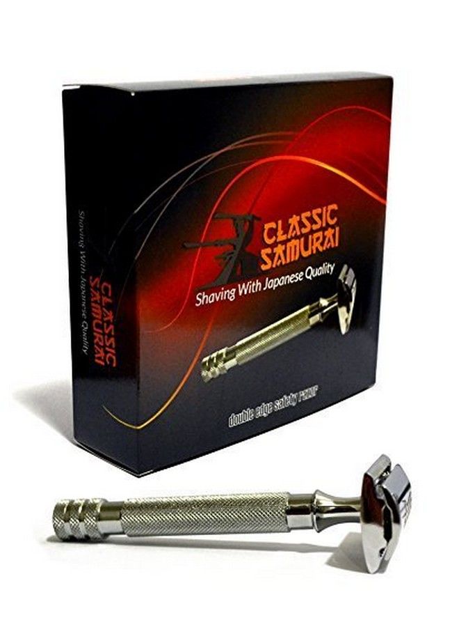 Classic Samurai CS201 ماكينة حلاقة آمنة ذات مقبض طويل ثقيل مع 5 شفرات حلاقة مزدوجة من أسترا - Image 4