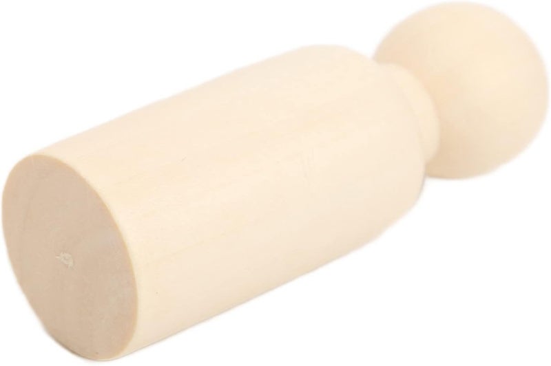 Wooden Peg Dolls Smooth Safe DIY Accessories for Decoration, Set of 10 for Kids Crafts (75MM boy) - Image 2