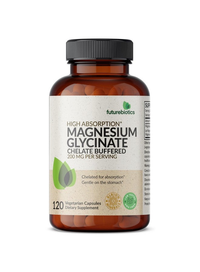 فيوتشر بايوتكس فيوتشربيوتكس، جليسينات المغنيسيوم، 200 ملغ لكل حصة، مُخلَّب لامتصاص عالي، لطيف على المعدة، غير مُعَدَّل وراثيًا، 120 كبسولة نباتية - Image 1