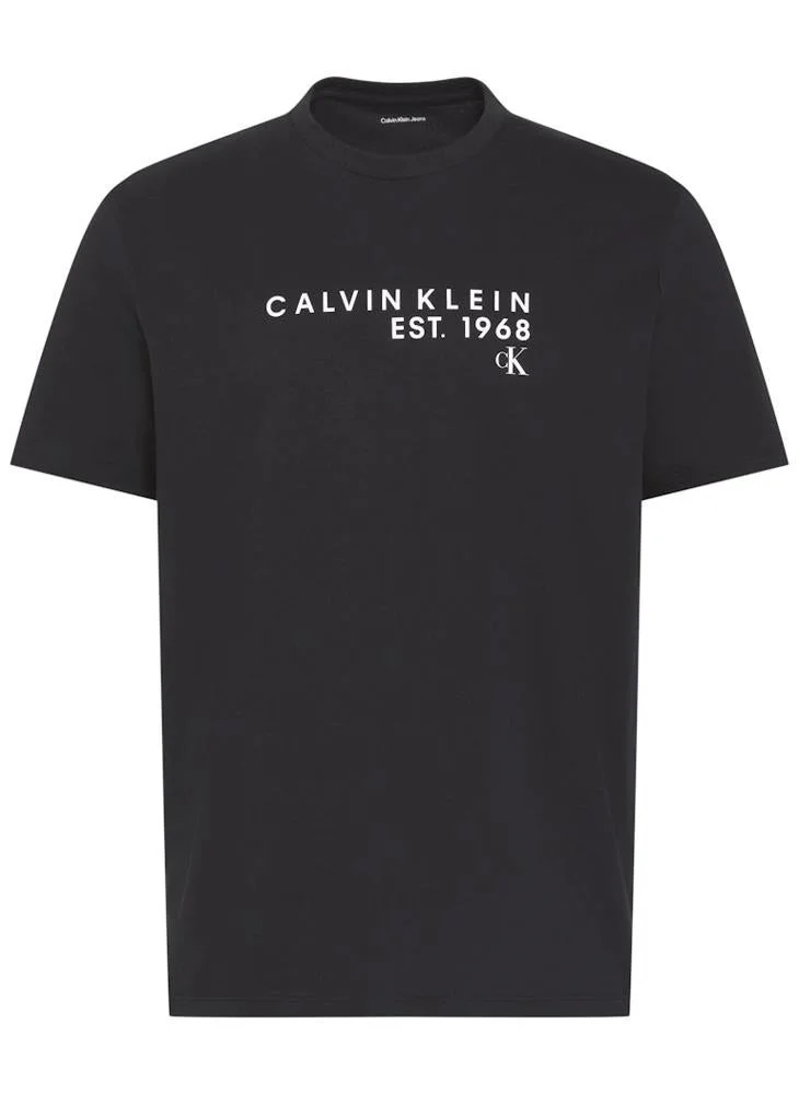 Calvin Klein Jeans  1968 Logo Graphic Crew Neck T-Shirt for Men | Best Price UAE