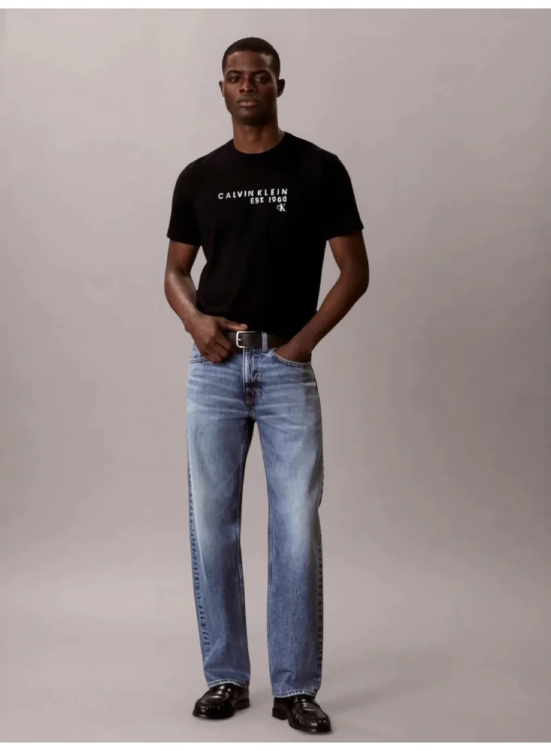 Calvin Klein Jeans Black 1968 Logo Graphic T-Shirt for Men | Best Price UAE