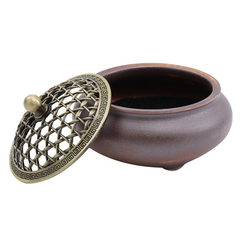 Vintage Incense Therapy Censer Yoga Practical Burner Censer Desktop Decoration Yellow - Image 1