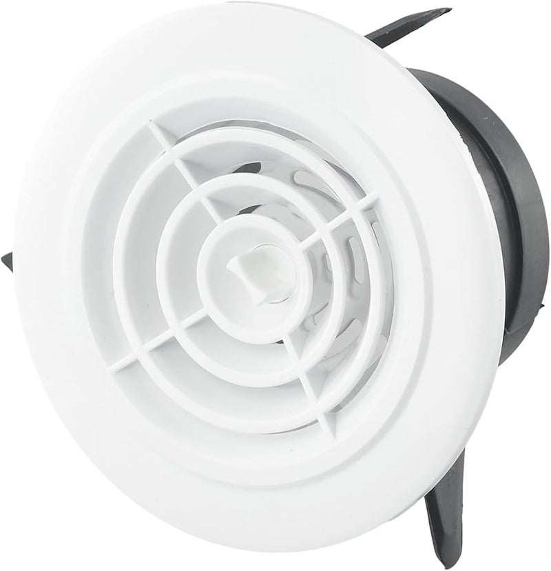 غطاية مشبك تهوية جدارية/سقفية دائرية قابلة للتعديل من مادة ABS، 75 مم مدخل/مخرج هواء - Image 1