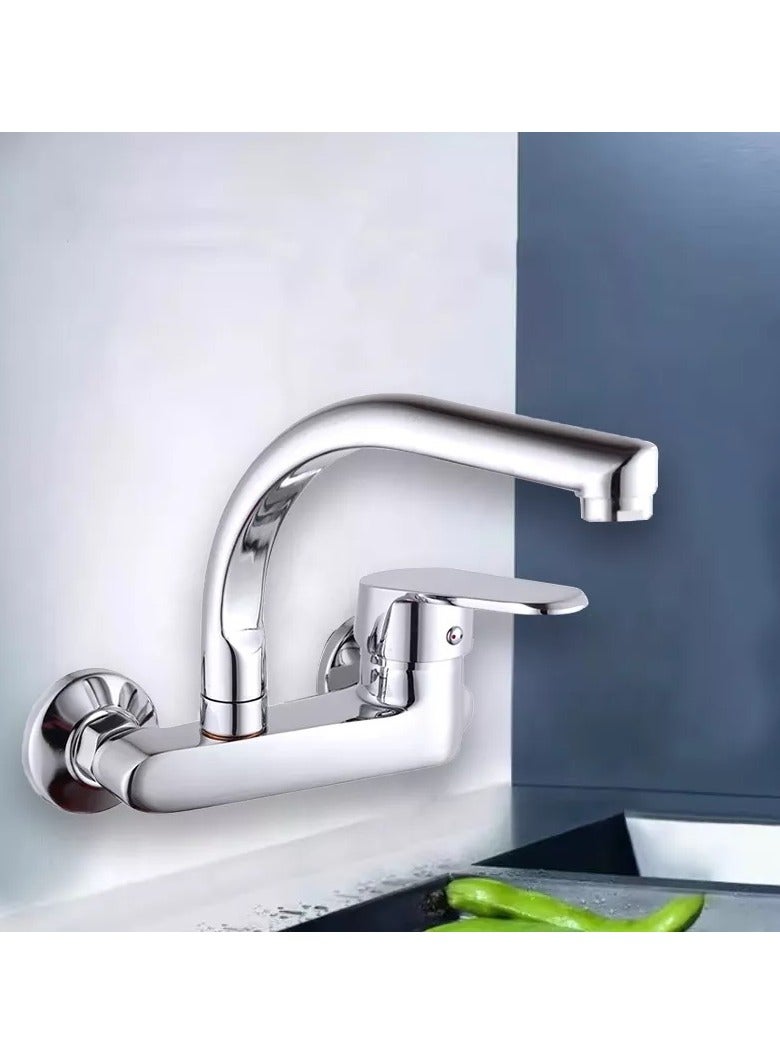 100% صنبور خلاط للمطبخ فضي كود 1023 - Image 1