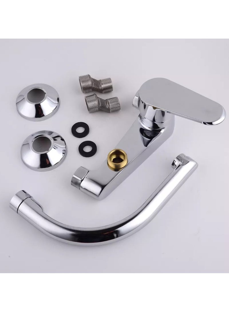 100% صنبور خلاط للمطبخ فضي كود 1023 - Image 2